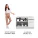 Balcão Gabinete de Pia Madesa Lux 120 cm 2 Portas 3 Gavetas (Sem Tampo) - Branco/Branco Veludo
