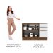 Balcão Gabinete de Pia Madesa Lux 120 cm 2 Portas 3 Gavetas (Sem Tampo) - Rustic/Branco Veludo