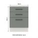 Balcão Madesa Agata 60 cm 3 Gavetas - Branco/Cinza