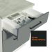 Balcão Madesa Agata 60 cm 3 Gavetas - Branco/Cinza