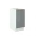 Balcão Madesa Lux 35 cm 1 Porta - Branco/Cinza