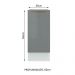 Balcão Madesa Lux 35 cm 1 Porta - Branco/Cinza