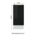 Balcão Madesa Lux 35 cm 1 Porta - Branco/Preto