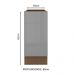 Balcão Madesa Lux 35 cm 1 Porta - Rustic/Cinza