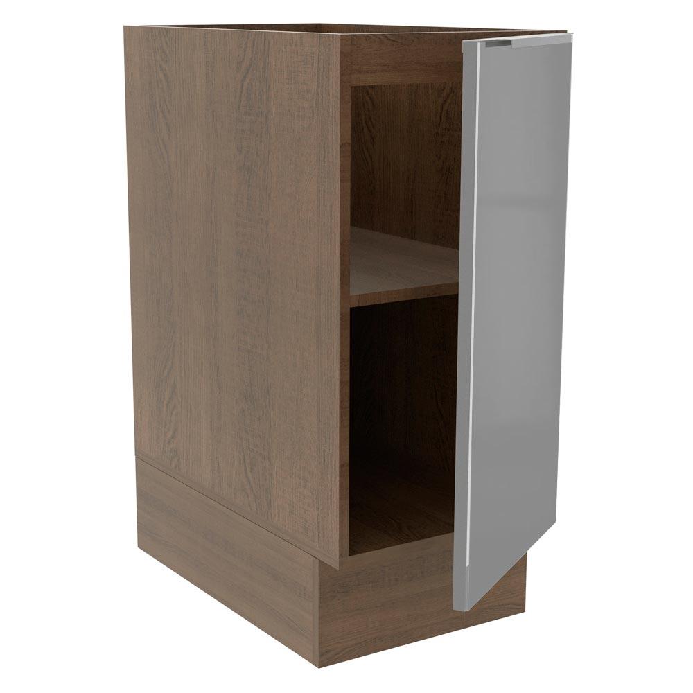 Balcão Madesa Lux 35 cm 1 Porta - Rustic/Cinza