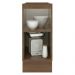 Balcão Madesa Lux 35 cm 1 Porta - Rustic/Preto