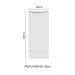 Balcão Madesa Lux 35 cm 1 Porta (Sem Tampo) - Branco/Branco Veludo