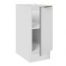 Balcão Madesa Lux 35 cm 1 Porta (Sem Tampo) - Branco/Branco Veludo