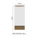 Balcão Madesa Lux 35 cm 1 Porta (Sem Tampo) - Rustic/Branco Veludo