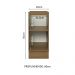 Balcão Madesa Lux 35 cm 1 Porta (Sem Tampo) - Rustic/Branco Veludo