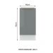 Balcão Madesa Lux 40 cm 1 Porta - Branco/Cinza
