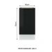 Balcão Madesa Lux 40 cm 1 Porta - Branco/Preto