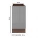 Balcão Madesa Lux 40 cm 1 Porta - Rustic/Cinza