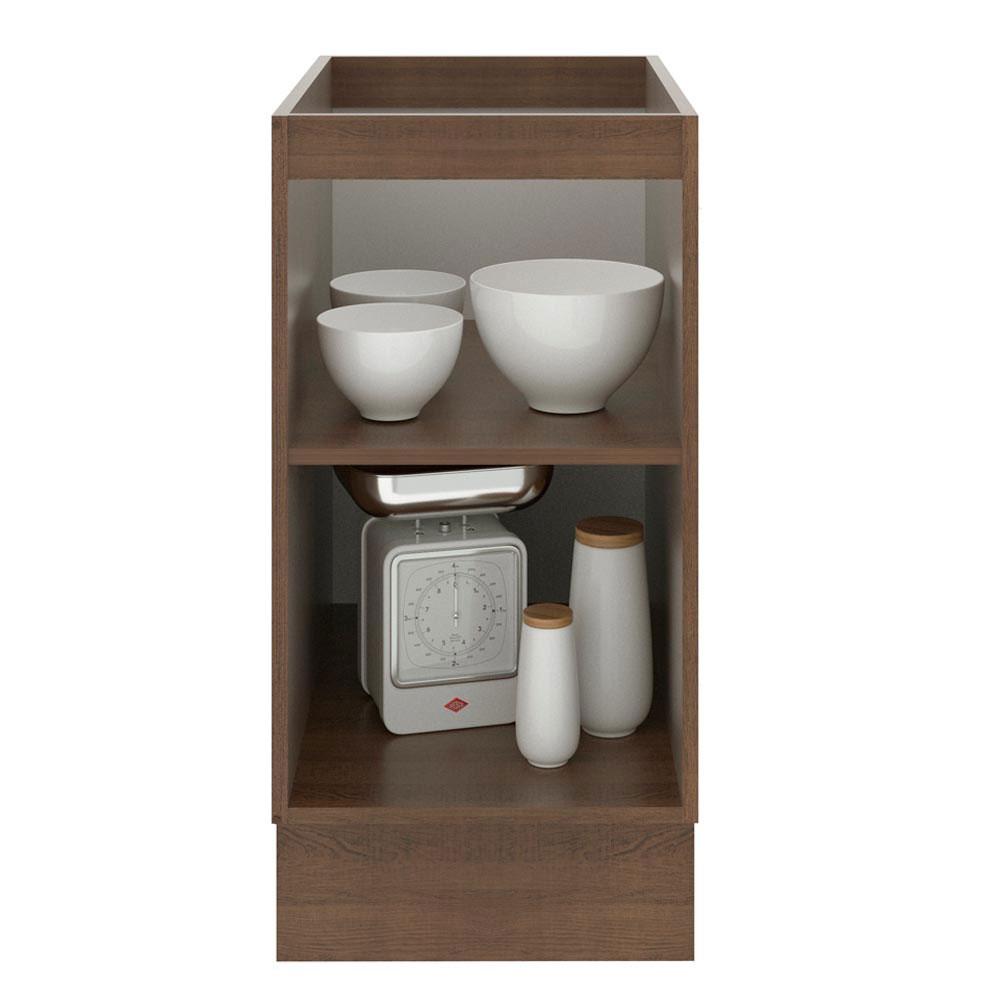 Balcão Madesa Lux 40 cm 1 Porta - Rustic/Preto