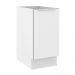 Balcão Madesa Lux 40 cm 1 Porta (Sem Tampo) - Branco/Branco Veludo