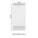 Balcão Madesa Lux 40 cm 1 Porta (Sem Tampo) - Branco/Branco Veludo