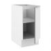 Balcão Madesa Lux 40 cm 1 Porta (Sem Tampo) - Branco/Branco Veludo