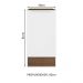 Balcão Madesa Lux 40 cm 1 Porta (Sem Tampo) - Rustic/Branco Veludo