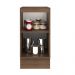 Balcão Madesa Lux 40 cm 1 Porta (Sem Tampo) - Rustic/Branco Veludo