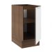 Balcão Madesa Lux 40 cm 1 Porta (Sem Tampo) - Rustic/Branco Veludo
