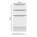 Balcão Madesa Lux 40 cm 3 Gavetas (Sem Tampo) - Branco/Branco Veludo
