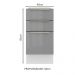 Balcão Madesa Lux 40 cm 3 Gavetas (Sem Tampo) - Branco/Cinza