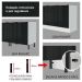 Balcão Madesa Lux 40 cm 3 Gavetas (Sem Tampo) - Branco/Preto