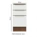 Balcão Madesa Lux 40 cm 3 Gavetas (Sem Tampo) - Rustic/Branco Veludo