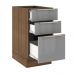 Balcão Madesa Lux 40 cm 3 Gavetas (Sem Tampo) - Rustic/Cinza