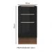 Balcão Madesa Lux 40 cm 3 Gavetas (Sem Tampo) - Rustic/Preto