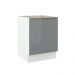 Balcão Madesa Lux 60 cm 1 Porta - Branco/Cinza