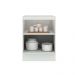 Balcão Madesa Lux 60 cm 1 Porta - Branco/Cinza