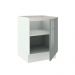Balcão Madesa Lux 60 cm 1 Porta - Branco/Cinza