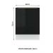 Balcão Madesa Lux 60 cm 1 Porta - Branco/Preto