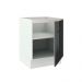 Balcão Madesa Lux 60 cm 1 Porta - Branco/Preto