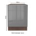 Balcão Madesa Lux 60 cm 1 Porta - Rustic/Cinza