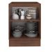 Balcão Madesa Lux 60 cm 1 Porta - Rustic/Cinza