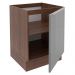 Balcão Madesa Lux 60 cm 1 Porta - Rustic/Cinza
