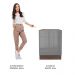 Balcão Madesa Lux 60 cm 1 Porta - Rustic/Cinza