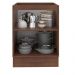 Balcão Madesa Lux 60 cm 1 Porta - Rustic/Preto