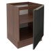 Balcão Madesa Lux 60 cm 1 Porta - Rustic/Preto