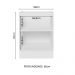Balcão Madesa Lux 60 cm 1 Porta (Sem Tampo) - Branco/Branco Veludo
