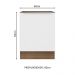 Balcão Madesa Lux 60 cm 1 Porta (Sem Tampo) - Rustic/Branco Veludo