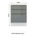 Balcão Madesa Lux 60 cm 3 Gavetas - Branco/Cinza