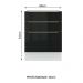 Balcão Madesa Lux 60 cm 3 Gavetas - Branco/Preto