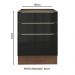 Balcão Madesa Lux 60 cm 3 Gavetas - Rustic/Preto