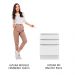Balcão Madesa Lux 60 cm 3 Gavetas (Sem Tampo) - Branco/Branco Veludo