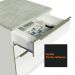 Balcão Madesa Lux 60 cm 3 Gavetas (Sem Tampo) - Branco/Branco Veludo