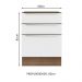 Balcão Madesa Lux 60 cm 3 Gavetas (Sem Tampo) - Rustic/Branco Veludo