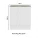 Balcão Madesa Lux 70 cm 2 Portas - Branco/Branco Veludo (Com Tampo)